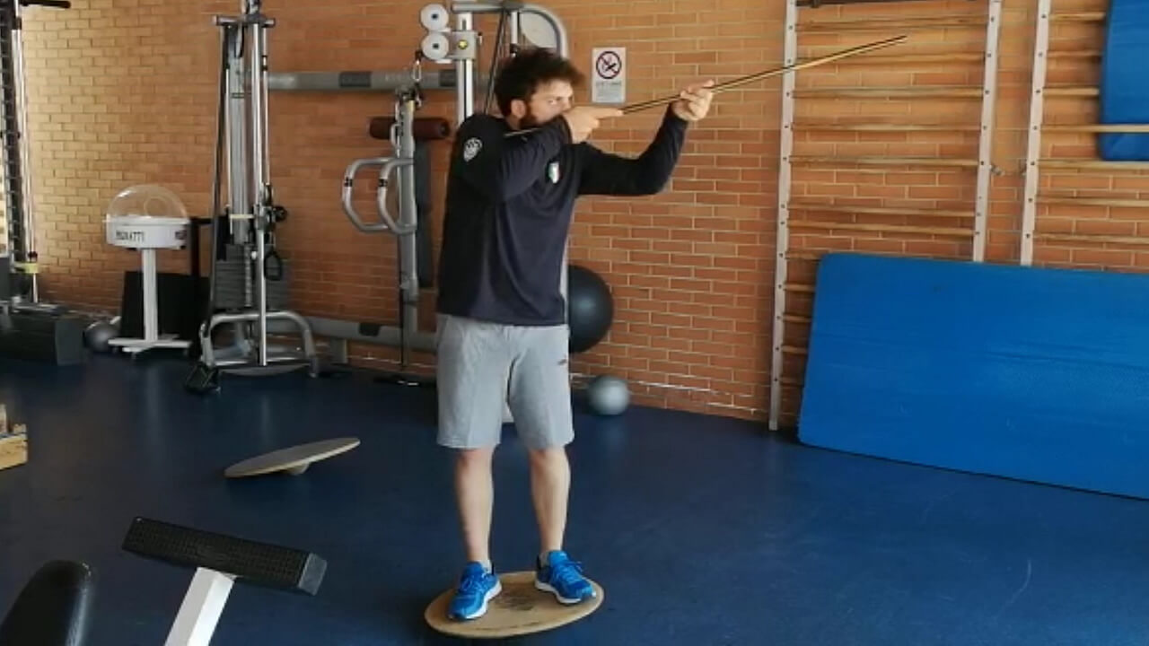 Esercizio su pedana instabile