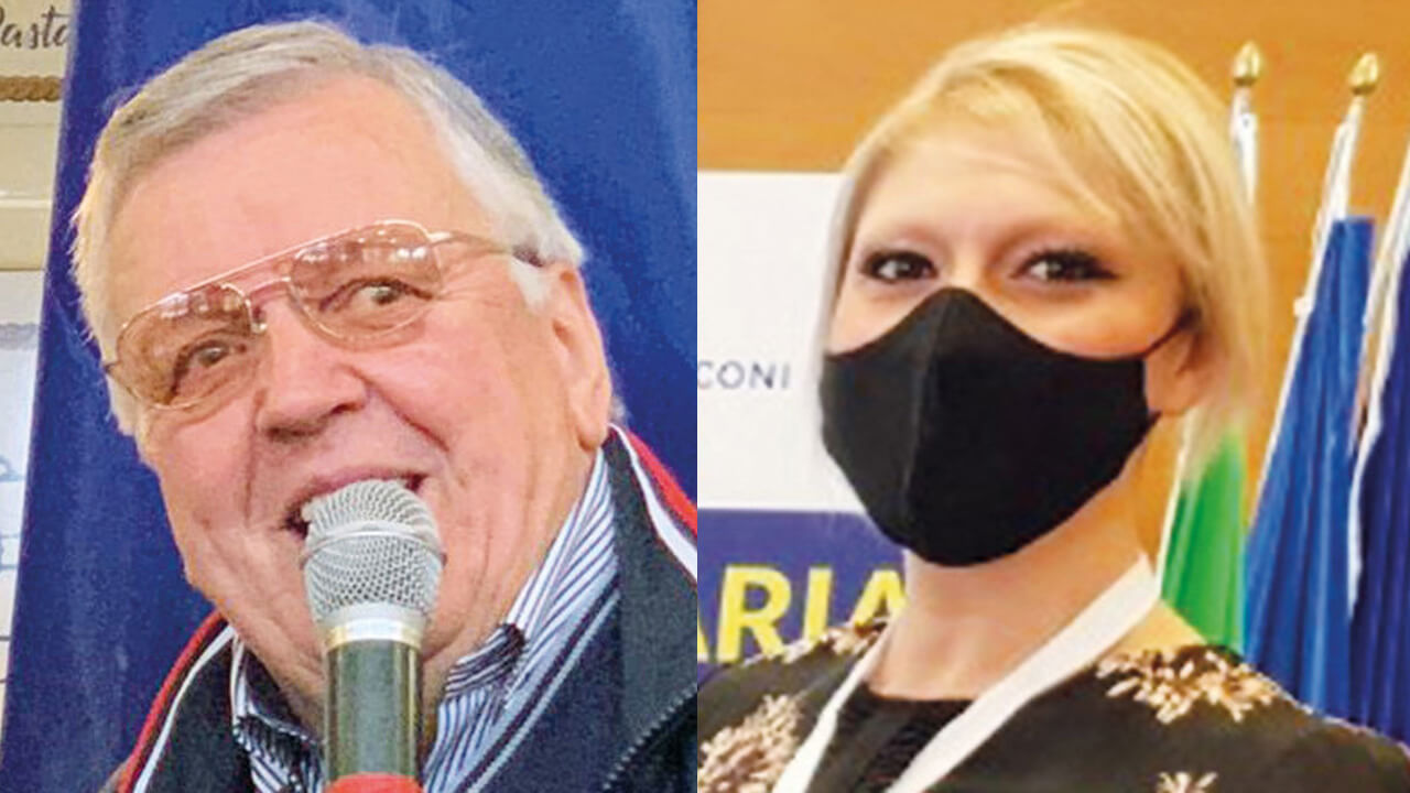 Foto affiancate di Mario Nencioni e Sara Fanciullacci