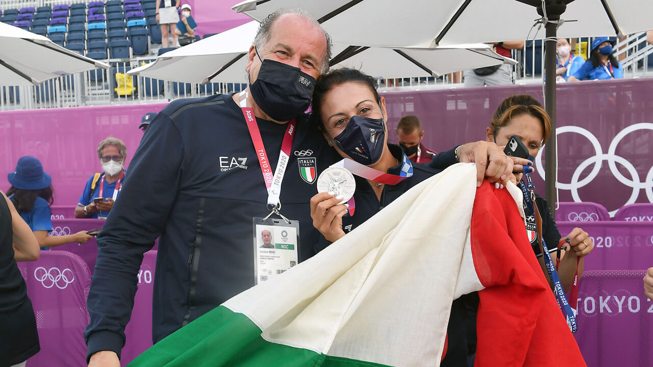 Diana Bacosi con Luciano Rossi