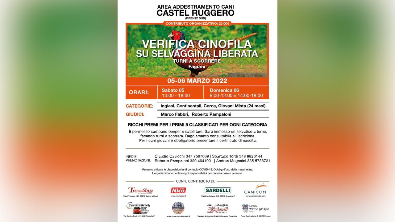 Area addestramento cani Castel Ruggero