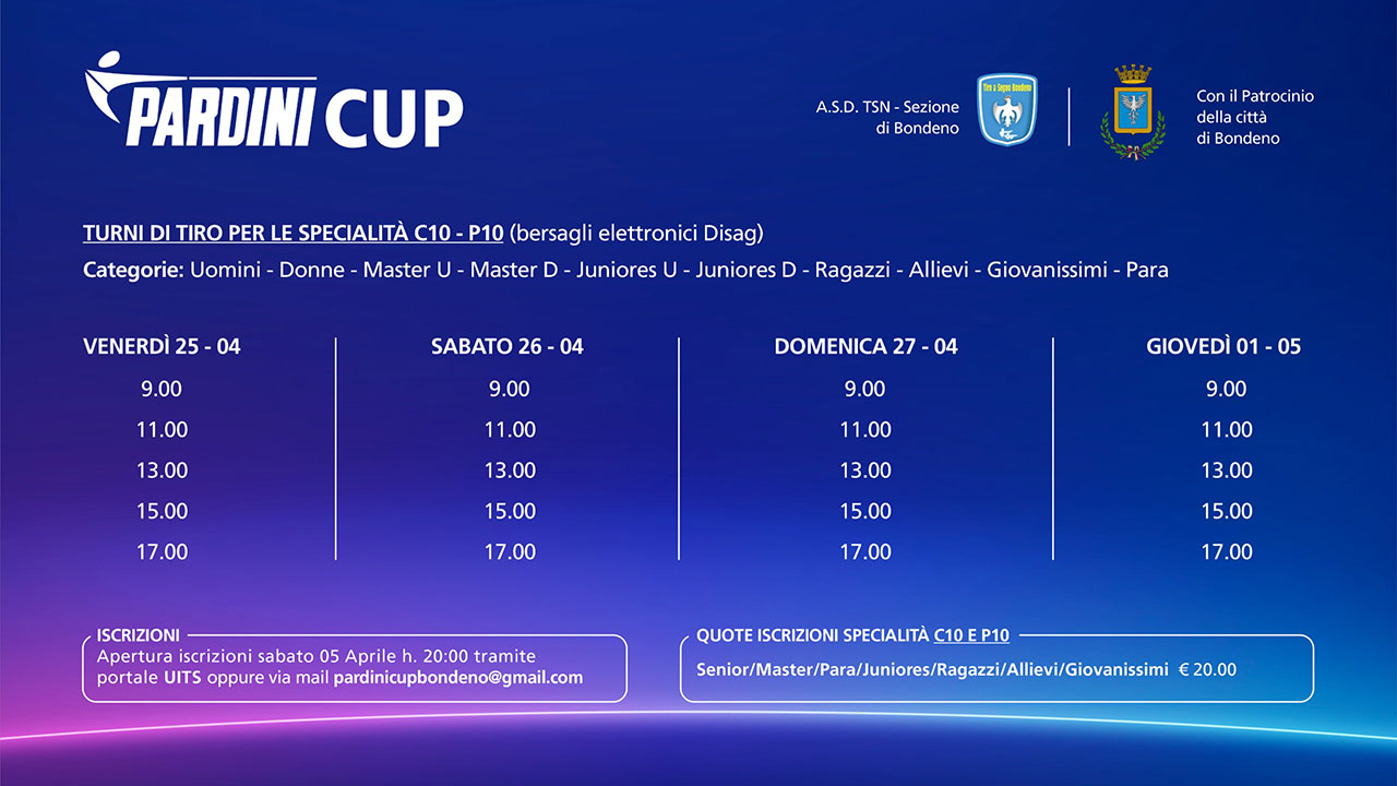Manifestazioni Pardini Cup 29-30 aprile