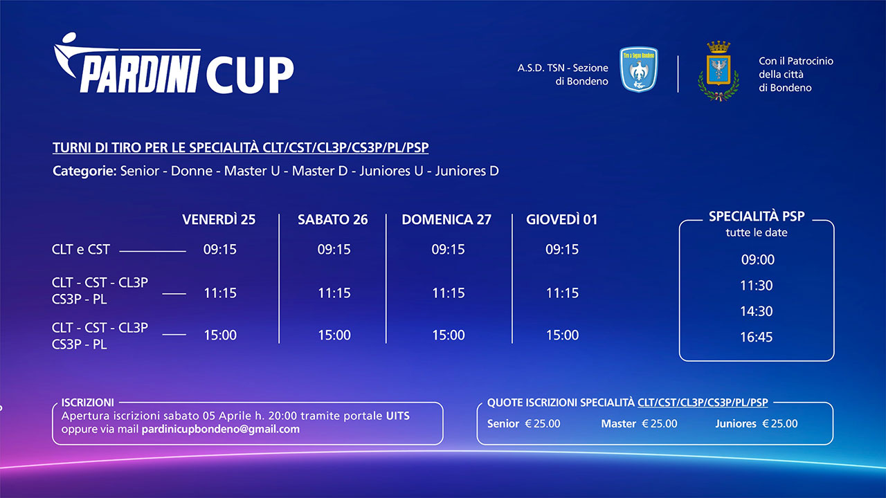 Manifestazioni Pardini Cup 29-30 aprile