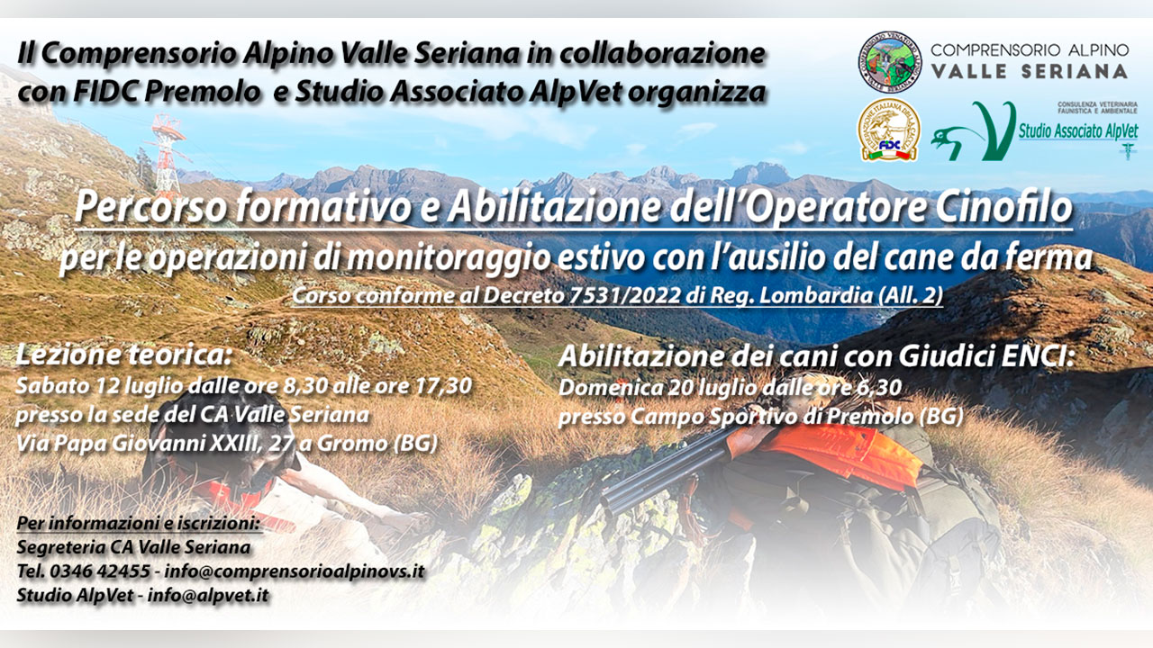 Locandina Corso Operatori Cinofili 2025