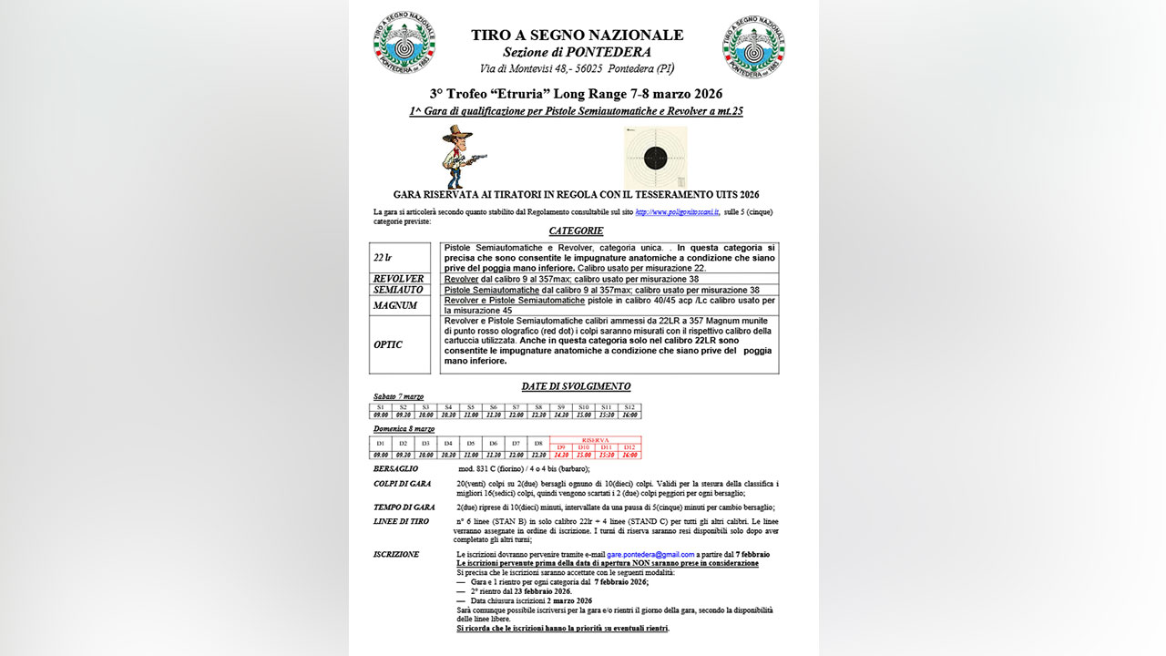 3° Trofeo Etruria Long Range Tsn Pontedera