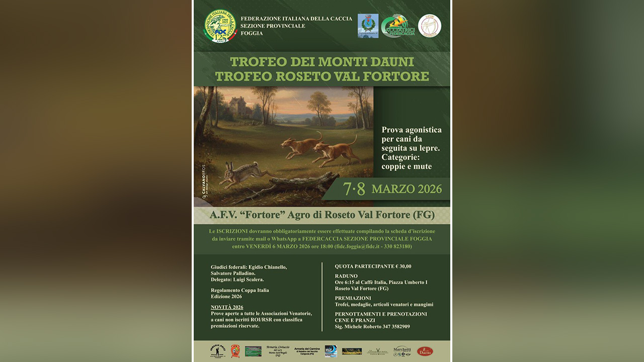 LOCANDINA GARA CINOFILA