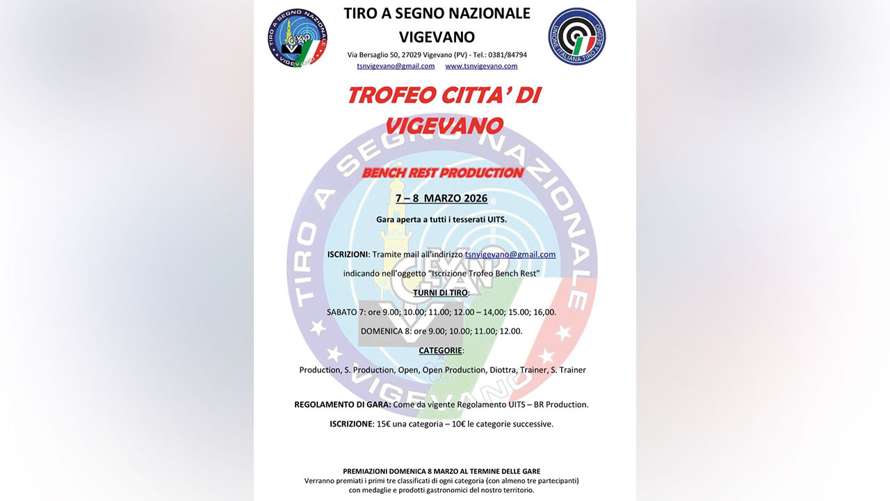 Trofeo Città di Vigevano bench rest