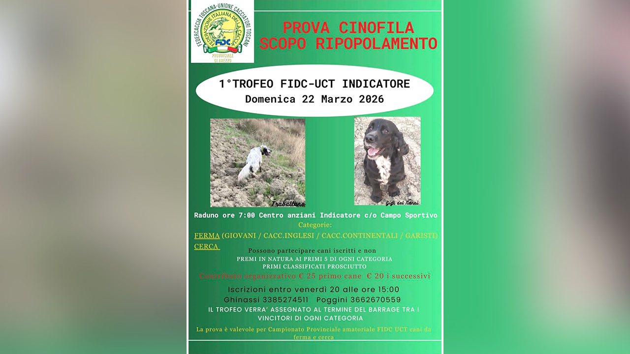 Locandina gara cinofila