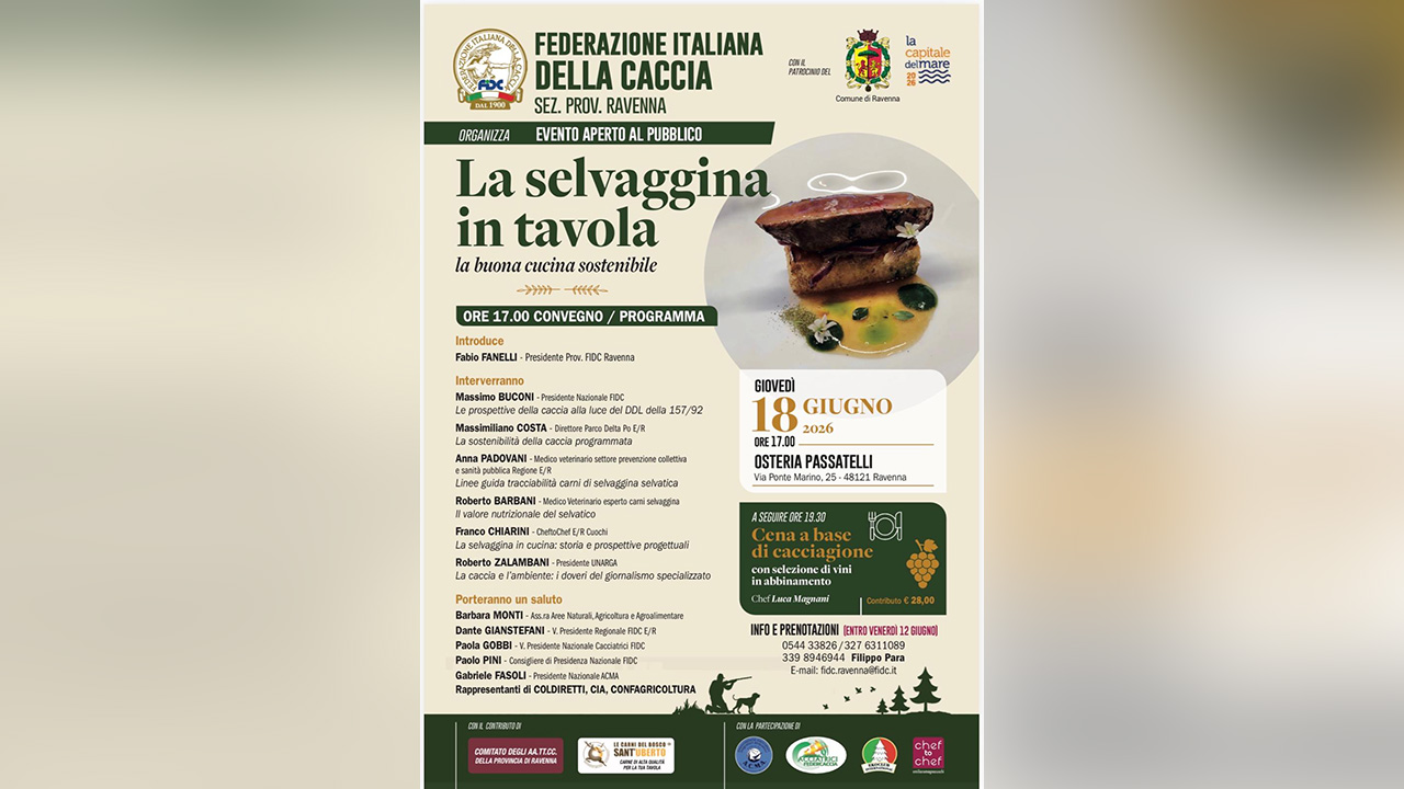 locandina selvaggina in cucina