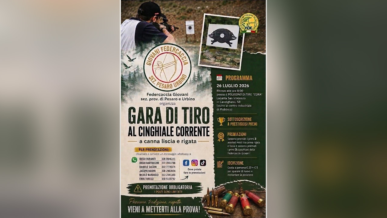 locandina gara di tiro al cinghiale