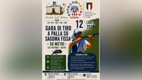 TUTTO PRONTO PER LA GARA DI TIRO A PALLA SU SAGOMA FISSA Gara tiro a palla Sardegna